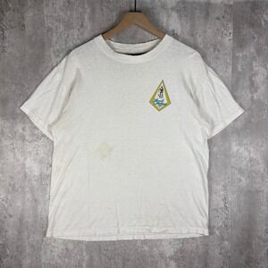 Vintage Single Stitch Local Motion Hawaii Surf T-Shirt White Large Graphic Tee